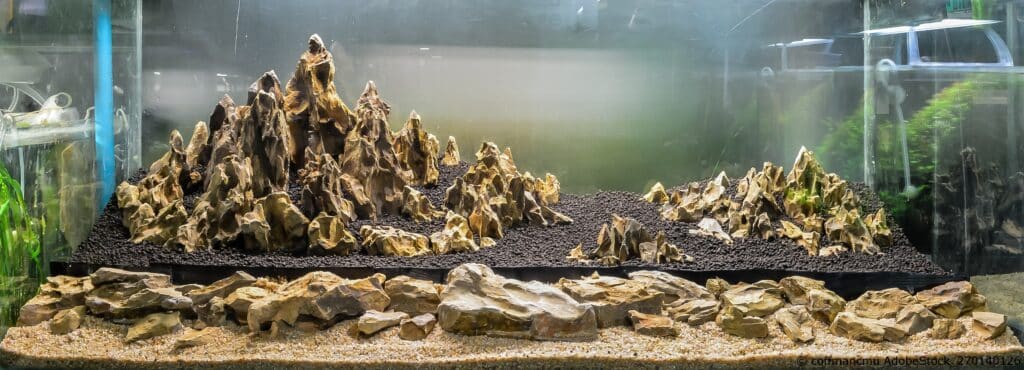 Hard Aquascape mit Steinen